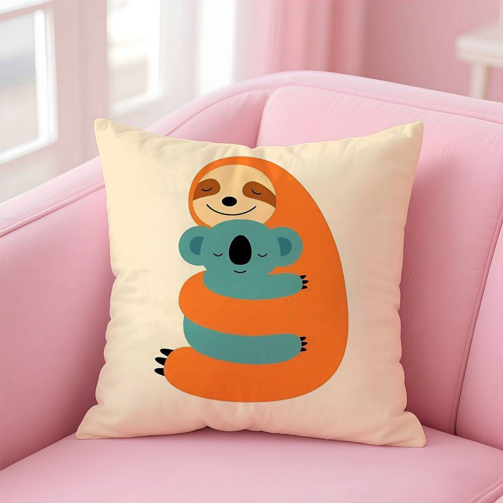 Simple Nordic Modern Anime Pillow Case Safe Custom Photo Pillow, Anti-fade Brushed Fleece Cushion, Maternal & Infant Safe.