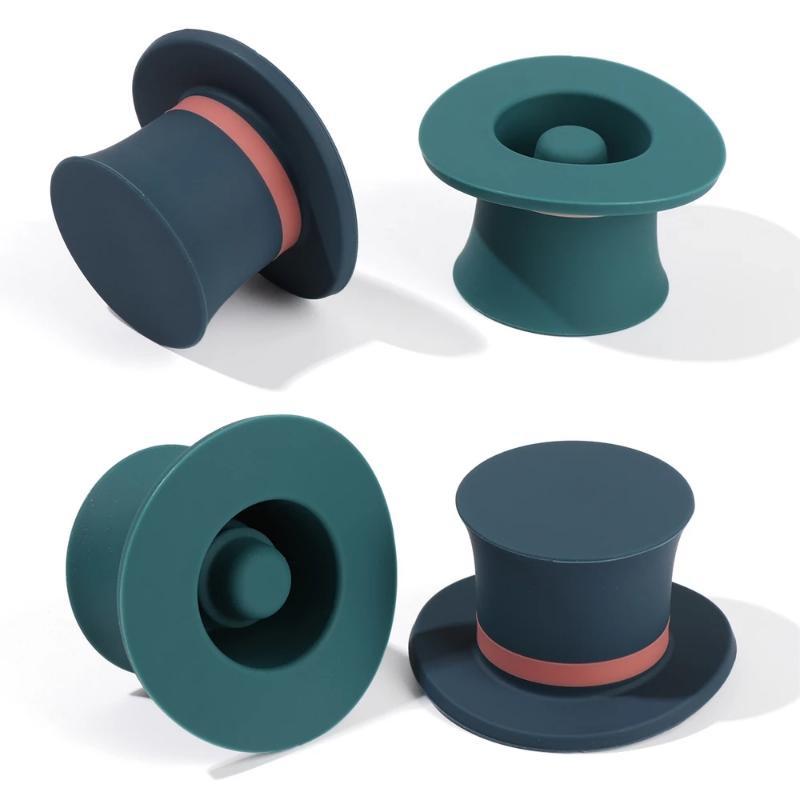 Silicone Hat Champagne Wine Beer Bottle Cork Stopper Plug Wine Bottle Sealer Cap Stopper Bar Kitchen Tool Vacuum Sealed Sealer Plug