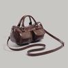 2025 New Women's Bag Bowling Bag Multi-Pocket Boston Bag Vintage High-End Handbag Shoulder Crossbody Bag