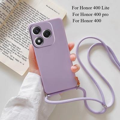 Für Huawei Honor 400 Pro 400 Lite Weiche Silikon Umhängebandhülle Für Honor 400Pro Linsenschutz TPU Stoßfeste Handyhülle