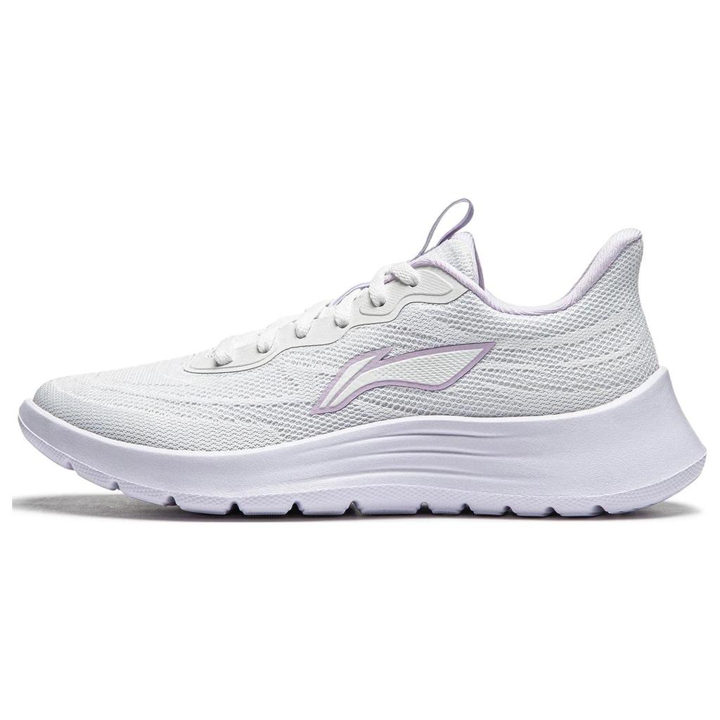 New LiNing Feather Cushioning Wear Resistant Low Top Casual Running Shoes Women's White ARSU022-1