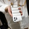 Crossbody Necklace Strap Lanyard Down Jacket Silicone Soft Phone Case For 15 14 13 Pro Max 12 11 XS XR Puffer Case