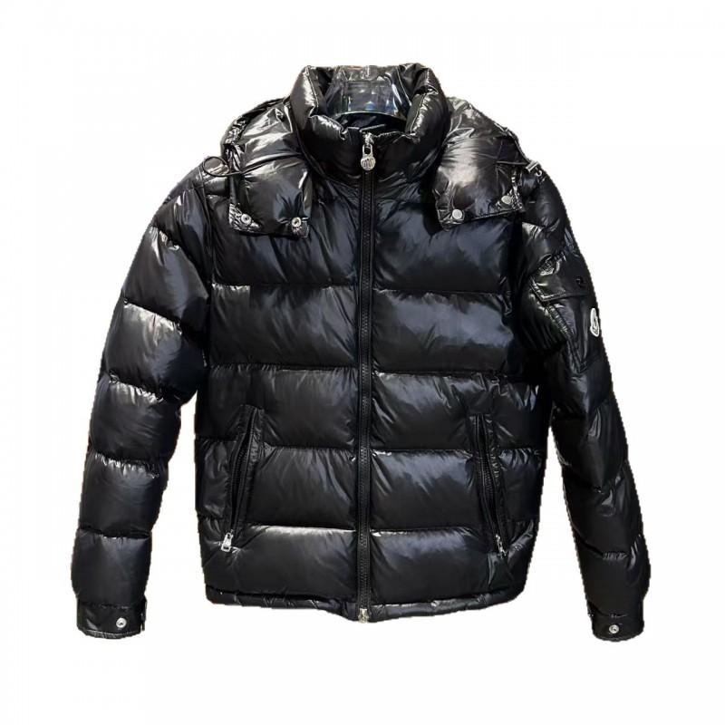 Unisex Winter Puffer Jacket Windproof Warm Hooded Coat Solid Color Street Style Youth S-XXL