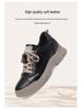Women's Spring 2024 Lace-up White Shoes - Versatile, Soft & Thick Sole Casual Sneakers