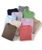 Solid Color Cashmere Blend Sweater, Lightweight, Short-Sleeved, Round Neck, Relaxed Fit, Five-Point Sleeves, Ideal for Layering