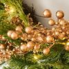 Christmas Decorative Plastic Gold Berry PE Wreath Home Door Window Festive Atmosphere