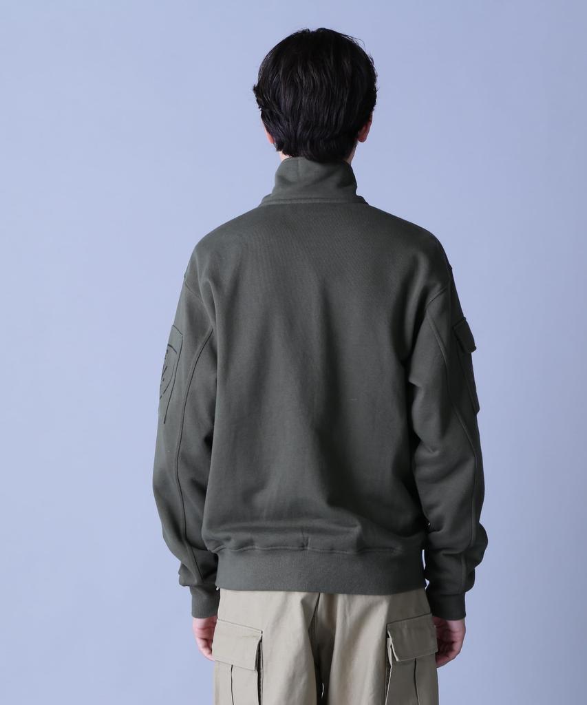 AVIREX FATIGUE STAND COLLAR ZIPUP SWEAT M 310 Olive Men's 783-4930001