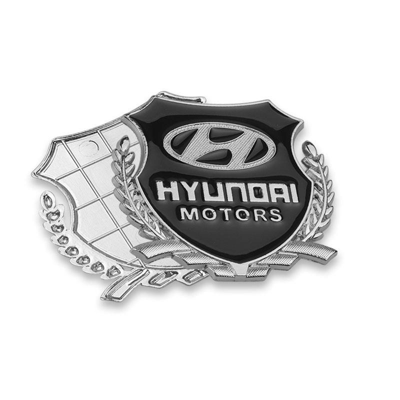 1/2PCS 3D Metal Decal Auto Body Trunk Stickers For Hyundai I10 I20 I30 IX20 IX35 Kona Tucson Solaris Auto Decoration Accessories AS1