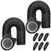A532P 2 Packs Portable AC Hose Insulation Sleeve, Portable Air Conditioner Hose Cover Wrap for 5in&5.9in Diameter Exhaust Hose