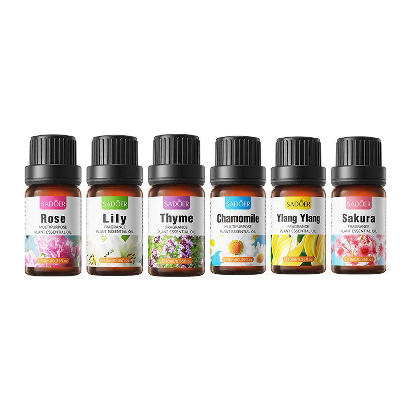 SADOER Aromatherapy Essential Oil Sakura Mint Vanilla Fragrance Massage Soothing Skin Care One Bottle Multi-Use Essential Oil