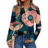 Women's Floral Print Long Sleeve  Shirt Elegant Casual Tops Trendy Shirt Tops