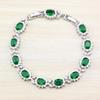12-Colors Flower Jewelry Colorful Zircon Elegant Women Fashion Accessories Charm Bracelet Bangle Adjustable Length