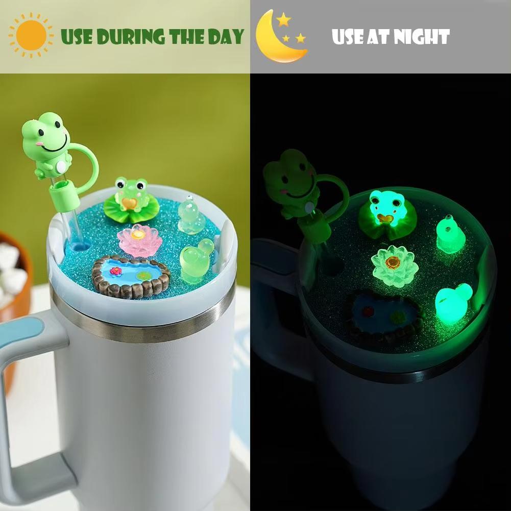 30/40oz Cute Lid Accessories for Stanley Cup,Glow At Night,Can Cover,Straw Cover Cap,Straw Stopper for Tumbler Water Bottle