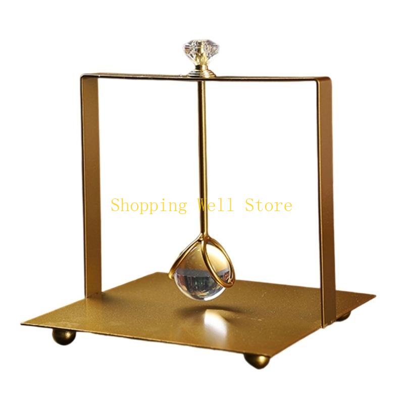 KX4B Elegant French Crystal Tissue Box Cover Rustproof Metal Construction Stable Windproof Base Tissue Dispenser