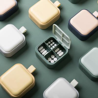 Mini Portable 4 Grids Daily Medicine Box Home Travel Pill Storage Organiser Case