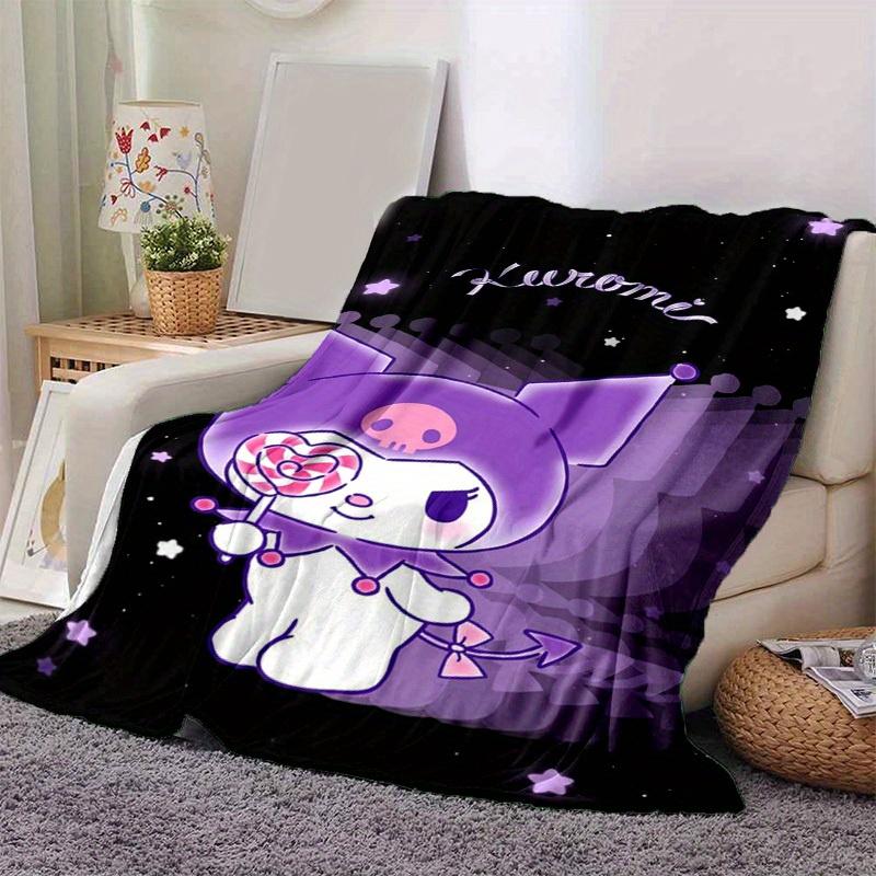 1pc. Cute Kuromi Design Blanket - Perfect for Home, Office, Outdoor Use, Gift Idea, Suitable for Al