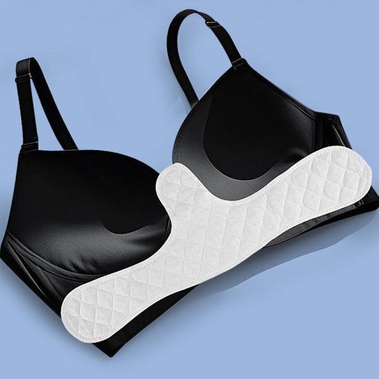 5 Pcs Cotton Bra Liners 3 Layer under Breast Sweat Absorber Pads Reusable Washable Bra Liners for Women
