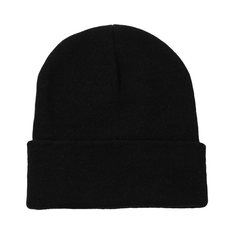 Jednobarevná oversized pletená čepice Zimní teplá akrylová čepice Pánská dámská Minimalistický styl