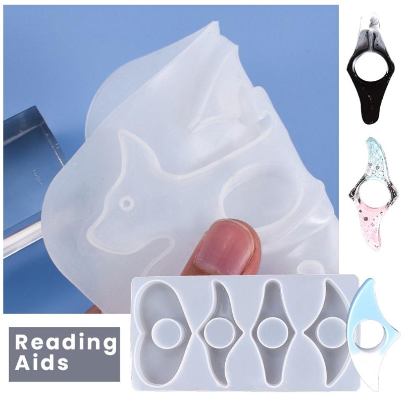 Kristall-Epoxidharz-Form Handgemachter Daumen-Lesezeichen-Silikonform DIY-Bastelarbeiten UV-Harz-Form Buchseitenhalter-Silikonform