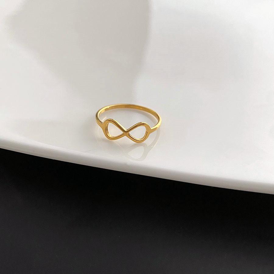 Minimalist Infinity Rings Love Forever Jewelry for Women Silver Golden Metal Geometry 8 Number Ring Jewelry Gift