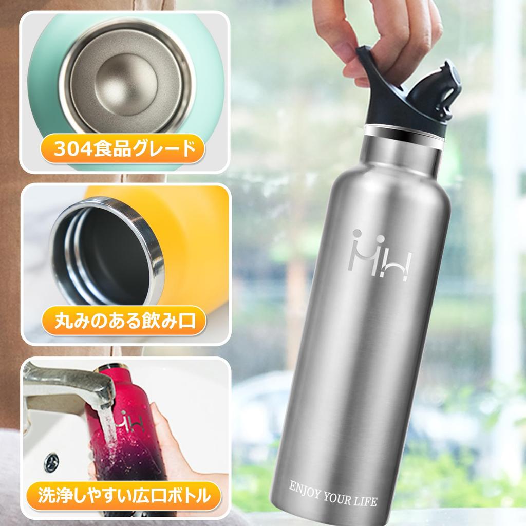 Aspirator de apă termo din oțel inoxidabil Două tipuri de căldură directă la rece Compatibil cu scurgeri Ușor de manevrat O sticlă de exercițiu cu apă [ASAKA], 750 ml,