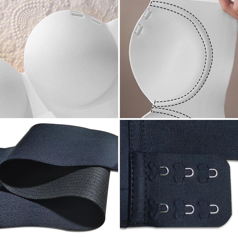 Push Up Strapless Bra for Women Sexy Underwear Wireless Bralette Thick Cup Brassiere Cross Beauty Back Bras Ladies Lingerie