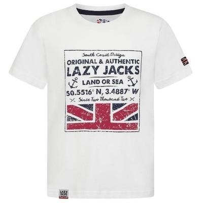 Lazy Jacks Jungen Baumwoll-T-Shirt mit Aufdruck