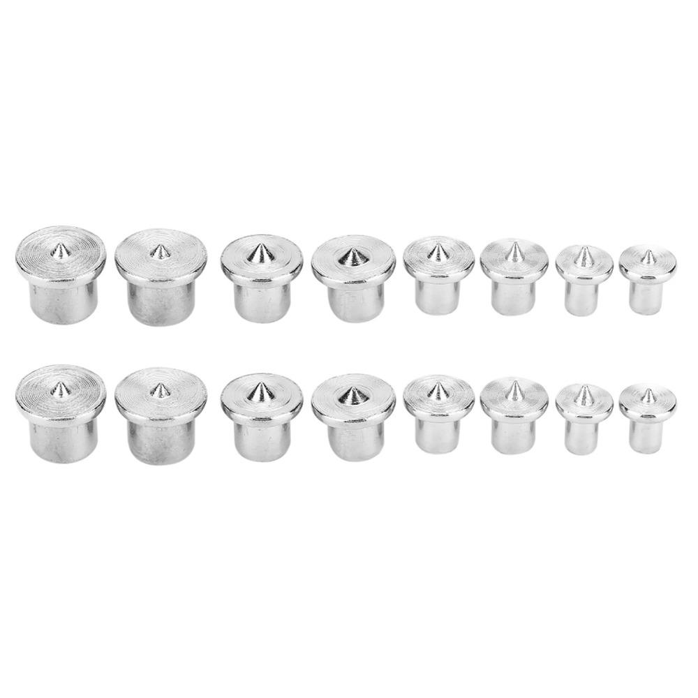 16pcs Punch Thimble Woodworking Alignment Tools Round Tenon Centering Pins Precision Drilling
