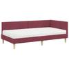 Corner Bed Frame with Mattress Other 2 Pcs Grey Fabric