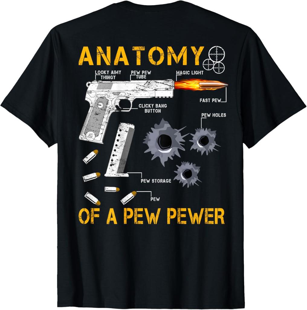 Anatomy of a Pew Pew Power T-shirt