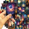 78Pcs Tarot Doodle Stickers PVC Waterproof Fade-Resistant DIY Laptop Luggage Decals Bright Color Tarot Card