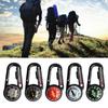 Multifunctional Carabiner with Compasses & Thermometers Snap Hook Keychain Outdoor Climbing Survival Tool Easy to Use