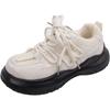 White Thick-soled Heightening Dad Shoes Women's Tide Ins Retro 2025 New Autumn Versatile Student Lightweight Sneakers