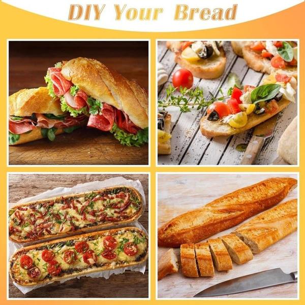 New 4 Grids Silicone Mold French Bread Baking Mold Bread Baking Tray Nonstick Cake Baguette Mold Pans Bread Baking Tools 7 Color