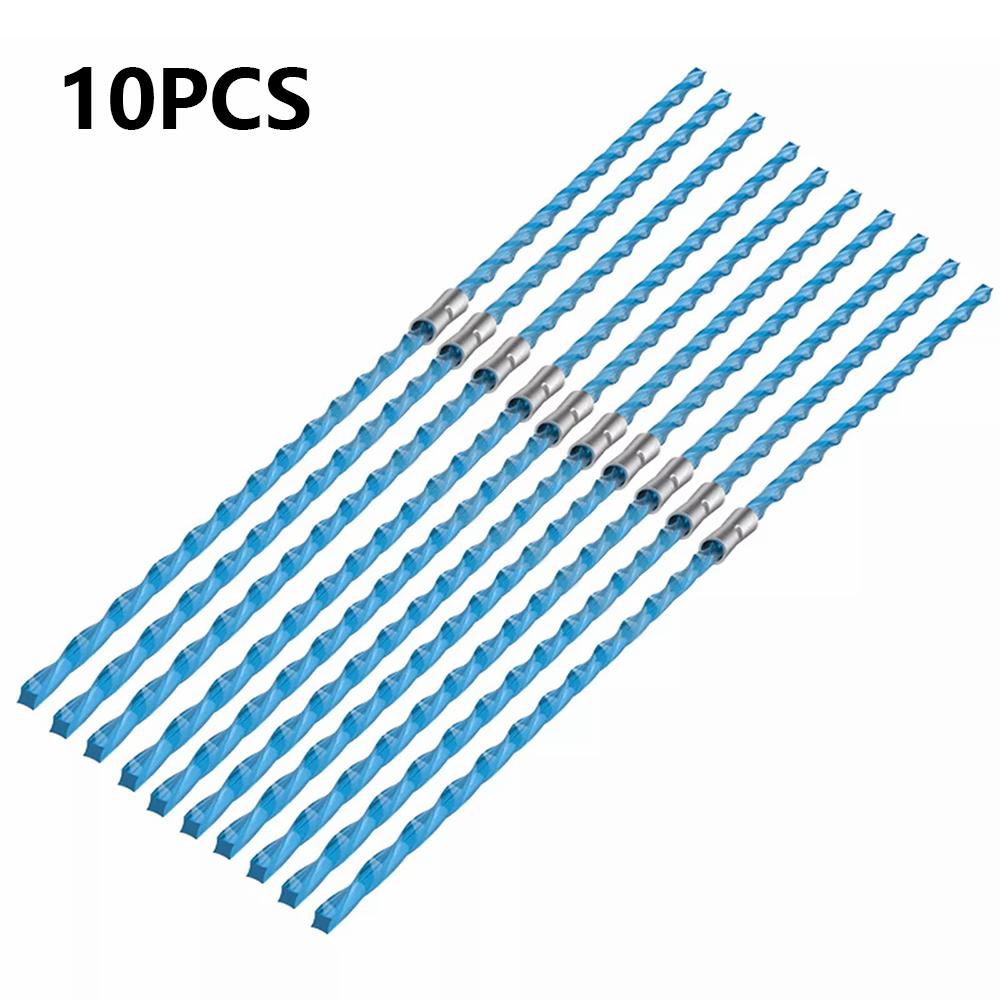 

10Pcs 31cm Nylon Trimmer Line for Bosch ART 30 Combitrim, ART 30-36LI, F016800182 Replacement Thread with Buckle, Blue A