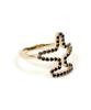 Bonbeau Airplane Black Cubic 18K Gold Ring (Type A)