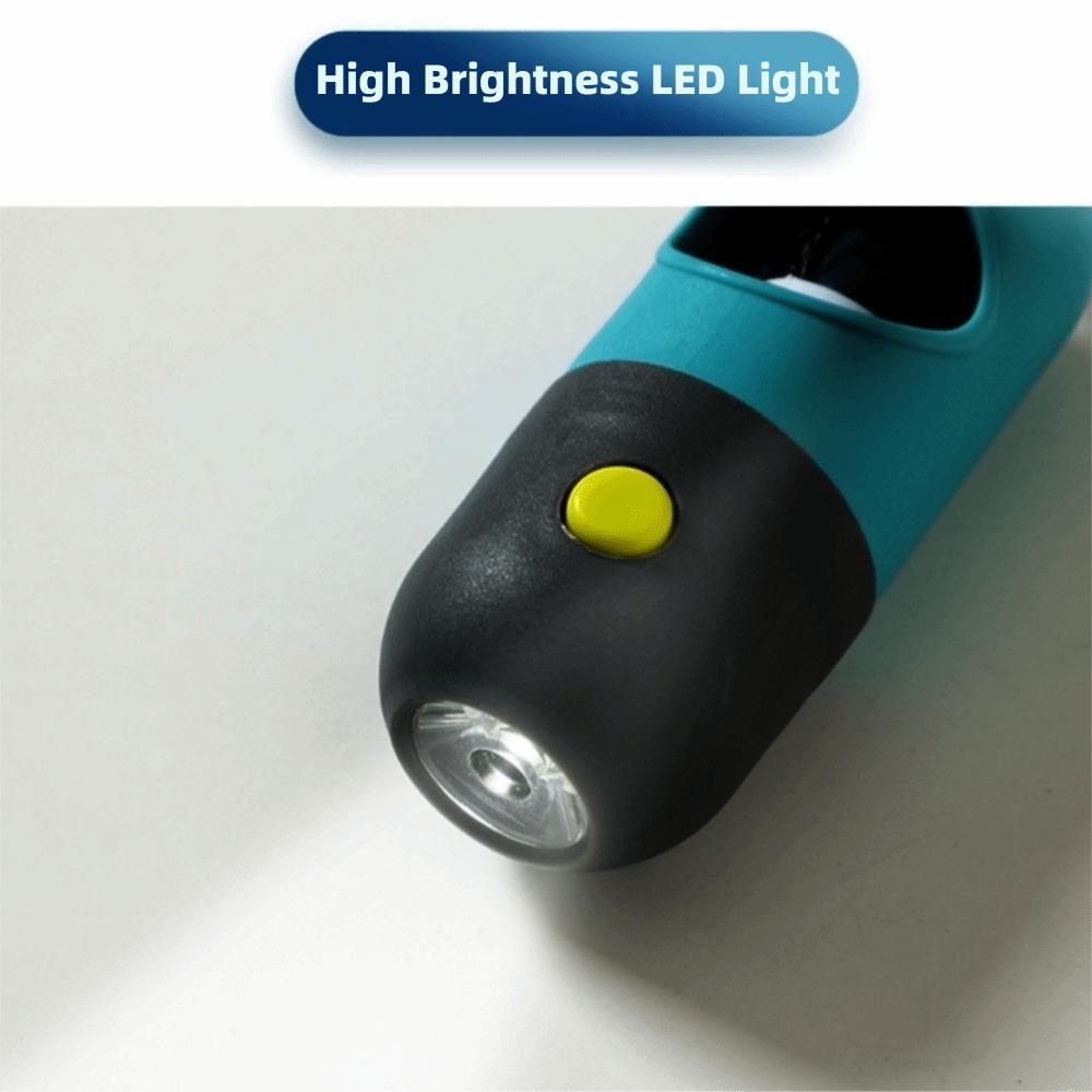 Tragbarer Kotbeutelhalter für Haustiere Metallkarabiner LED-Taschenlampe Spender Nachtspaziergänge