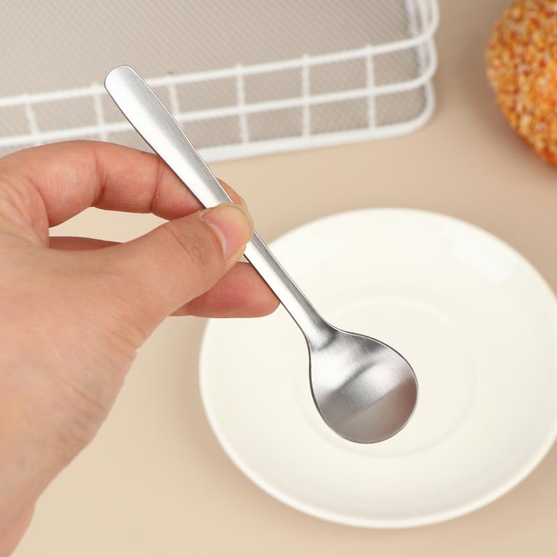 Outdoor Stainless Steel Fork Spoon Salad Spoon Cake Fruit Fork Western Fork Tableware For Home School And Restaurant