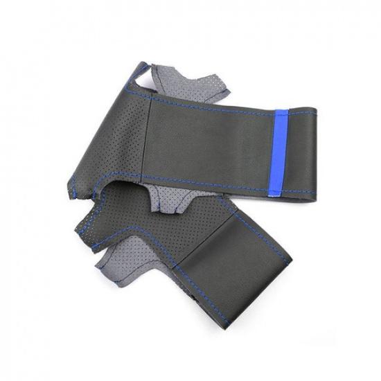 For Lexus IS200 300 1999 2000 2001 -2005 Steering Wheel Leather Cover Black-Blu