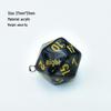Cross-Border 20-Sided Acrylic Dice with Pearl Texture for Role-Playing DIY Accessories
