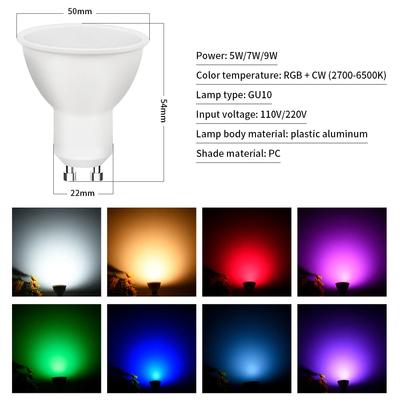 Tuya Smart WiFi GU10 LED Bulb Inteligent Alexa Lamp Spotlight 220V 110V 5W 7W 9W Smart Life APP Control Works with Google Home