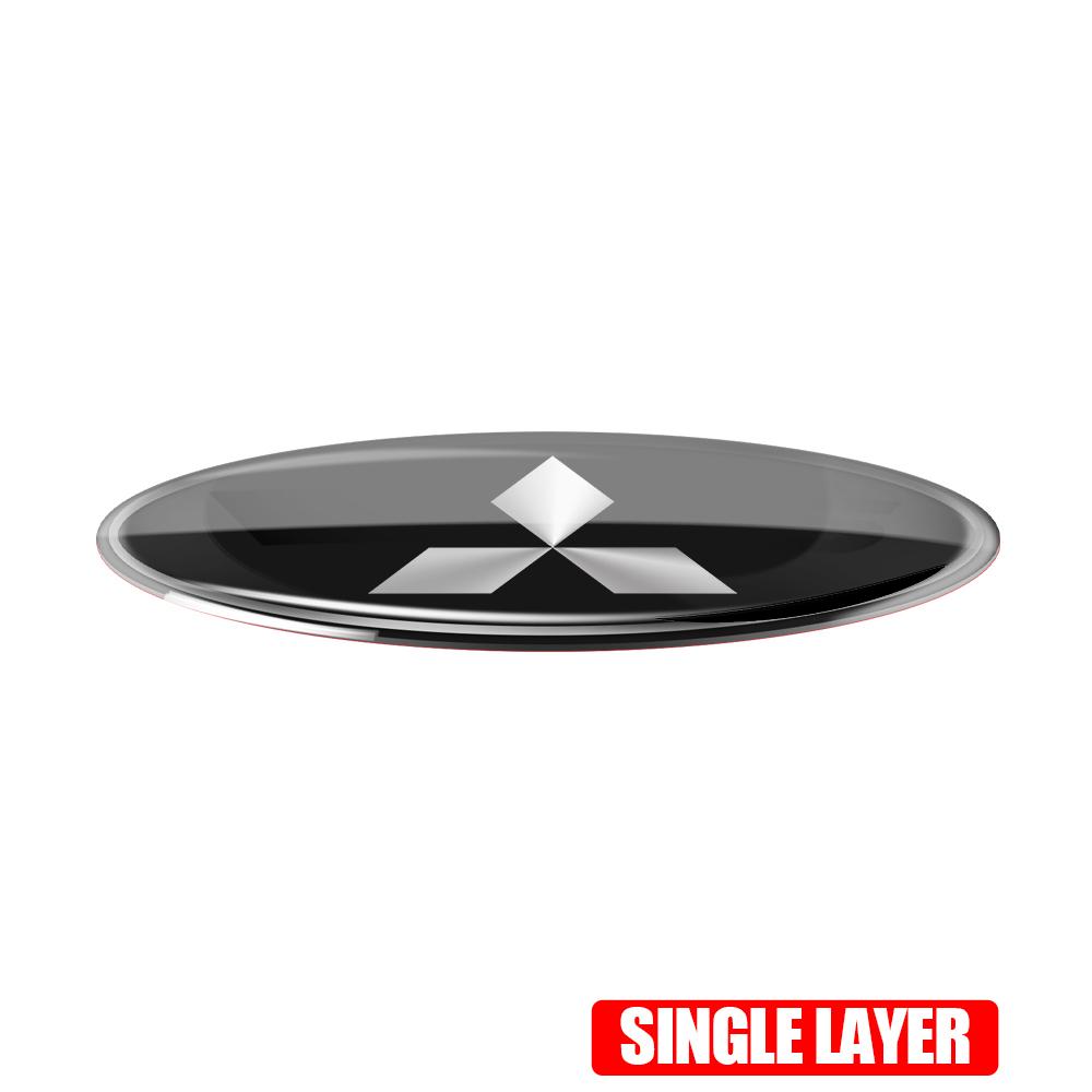 3D Oval Aluminum Sticker Car Sticker Body Trunk Decoration Decal Car Acc For Mitsubishi Outlander Lancer 9 10 Pajero L200 EX