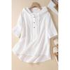 Women's Loose Plus Size Summer Hooded Embroidery Short-sleeved Blouse Literary Ethnic Wind Casual Loose T-shirt