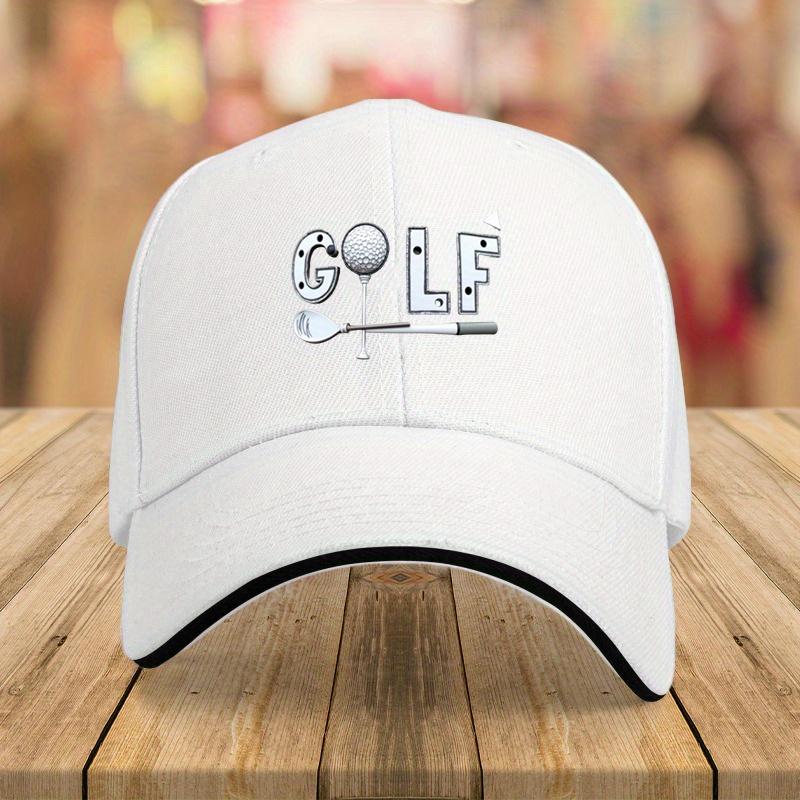 Golf Graphic Print Baseball Cap Adjustable Polyester Casual Unisex Hip Hop Style Outdoor Sports Hat