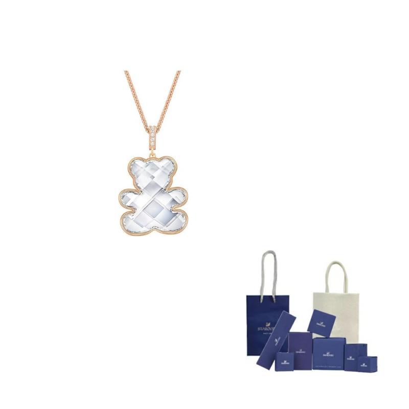 Swarovski Teddy Necklaces Womens F-Original Brand Box And Bag белый