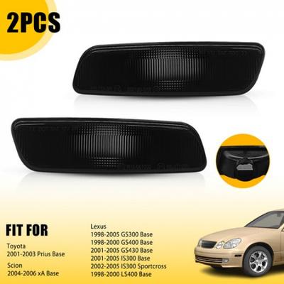 2x Getönte Seitenmarkierungsleuchten-Gehäuse für die Front für Toyota 2001-2003 Prius Basis