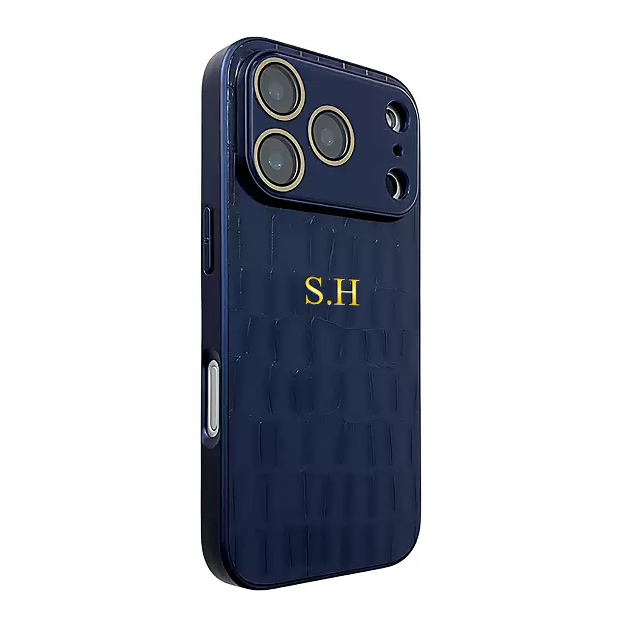 

Personalized Custom Name Crocodile Pattern Faux Leather Case For iPhone 17 16 15 14 13 Pro Max 17 Air 3D Hot Foil Stamping Cover For iPhone 17ProMax