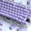 135Keys Crystal Purple Keycap Jelly Pc Oem 2.25/2.75U Space Bar Iso Layout Alice For Aula F75/F99/F75Pro Translucent Keycap