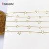 Hollow Pentagram Star Chain Handmade Crafts Components 14K Gold-Plated DIY Jewelry Making Chain Accessories