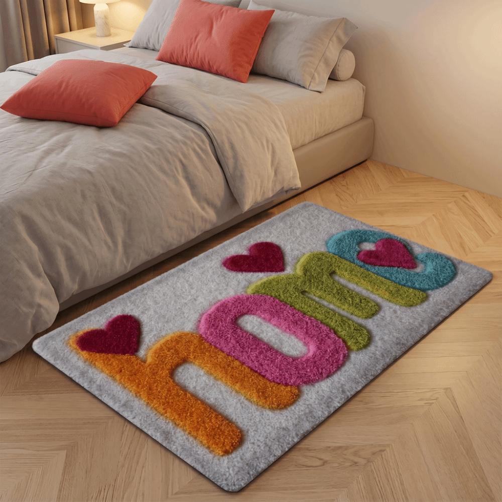 Flower Absorbent Mat Letter Floor Mat Wear-resistant Bathroom Mat  Entrance Hall